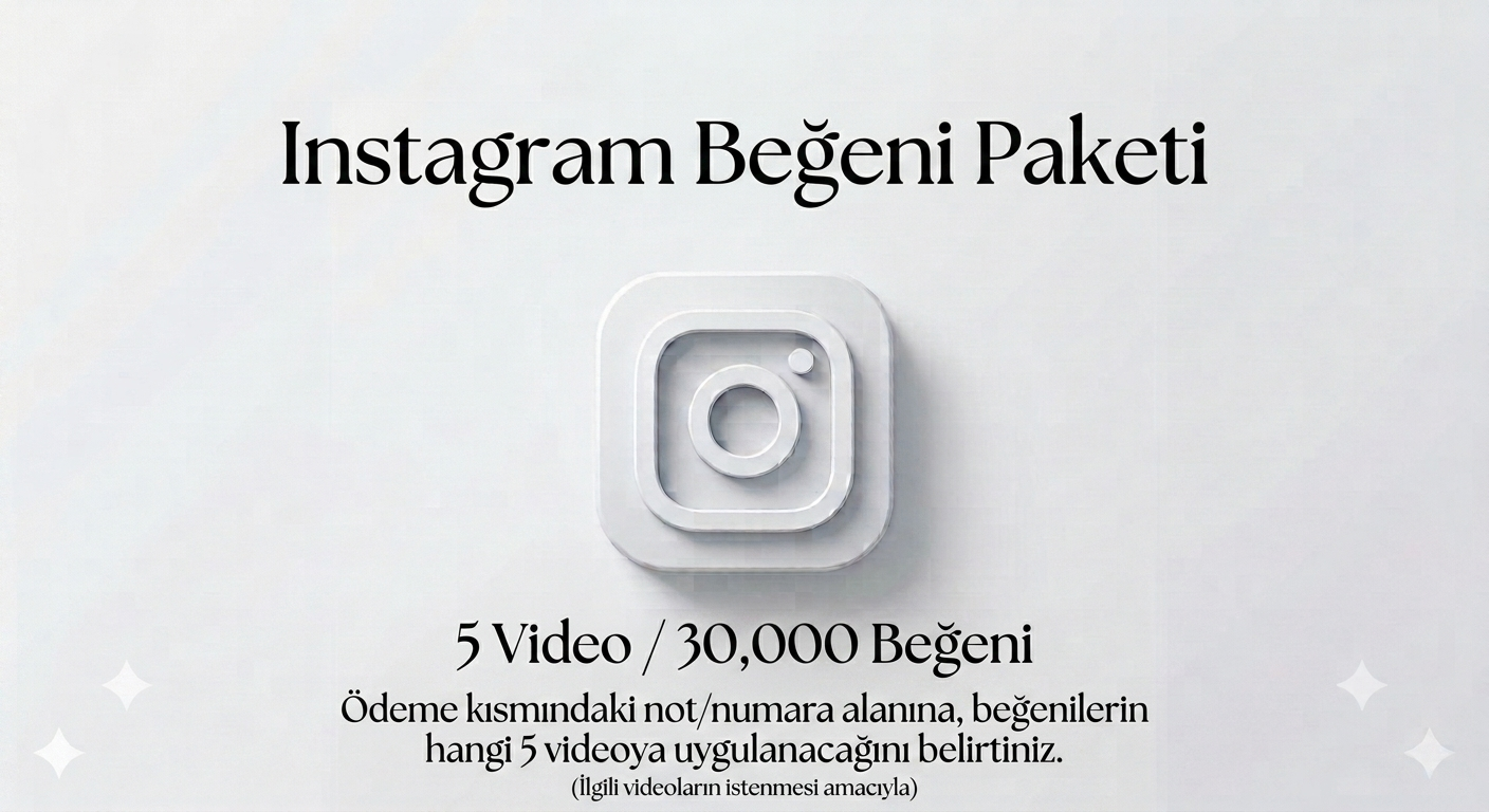 İnstagram 5/30.000 Beğeni